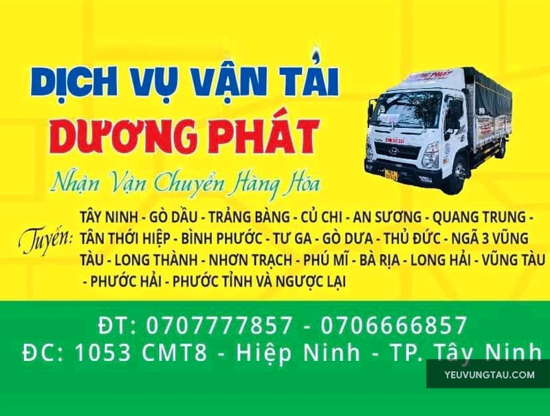 Nhà xe Dương Phát tuyến Tây Ninh - Vũng Tàu